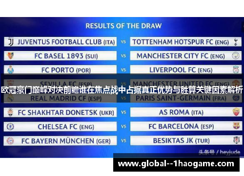 欧冠豪门巅峰对决前瞻谁在焦点战中占据真正优势与胜算关键因素解析